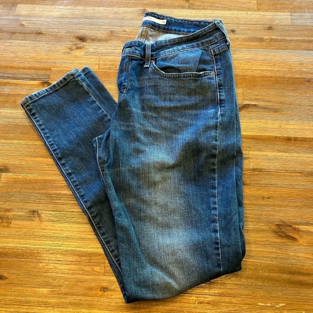 Levis 711 Skinny medium‎ wash stretch denim jean size 30 - Picture 2 of 7